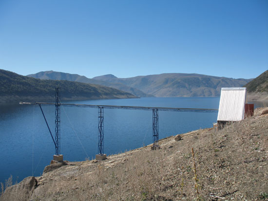 Figure 4. The Oceanpal installation at Lake Laja, Chile.