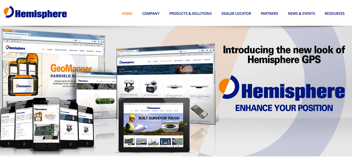 Hemisphere GNSS Launches New Branding, Website