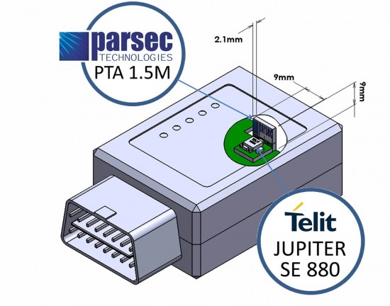 Parsec Antennas Designed for Telit Mini GPS Receiver