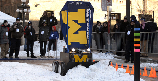 U of Michigan Wins ION’s Fifth Autonomous Snowplow Competition