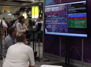 The mapping information area in the Exhibit Hall. (Photo: Tracy Cozzens)