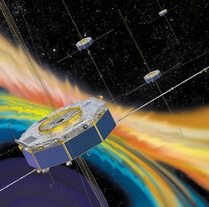 Artist's concept of the MMS (courtesy of NASA).