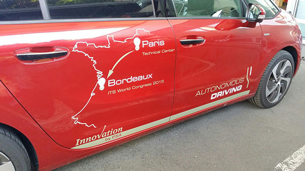 An autonomous Peugeot Citroën has driven itself all the way from Paris to Bordeaux, a distance of 360 miles (550 km). (Credit: PSA Peugeot Citroën)
