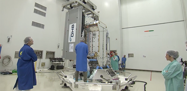 Galileo satellites 11 and 12 integrated for Arianespace’s year-end mission