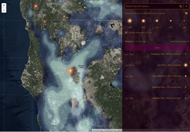 US wildfires mapped and placed in context
