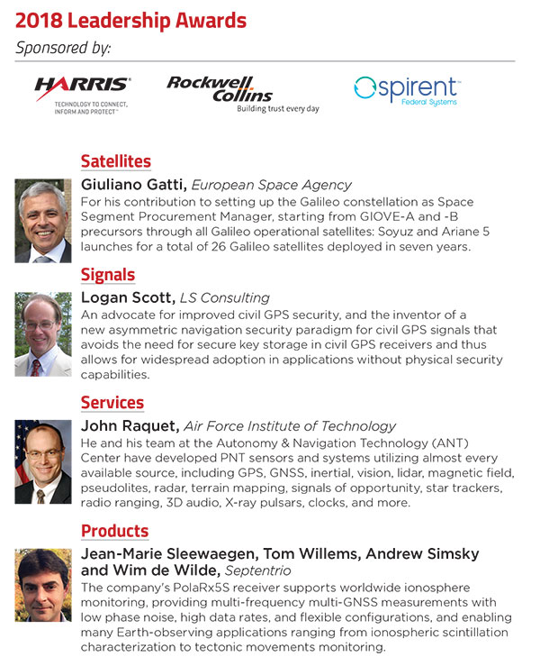 Once again, we honor leadership at the 2018 GPS World Awards Ceremony