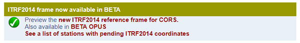 Accessing information about ITRF2014 frame in NGS beta products. (Screenshot: NGA)