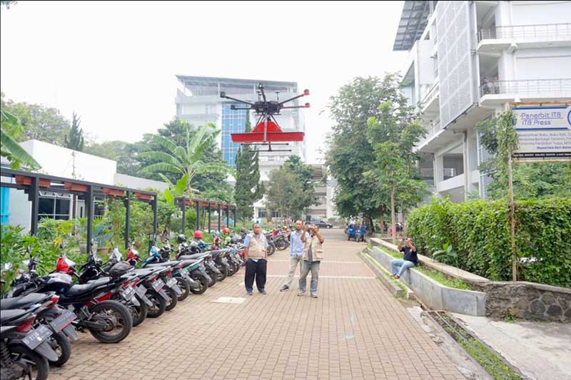 Terra Drone Indonesia maps underground campus utilities with GPR drone