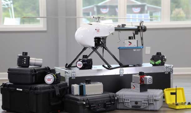 Lidar pairs with unmanned helicopter
