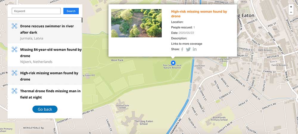 New DJI map tracks drone-assisted rescues worldwide