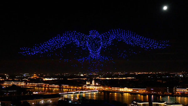 U-blox positioning enables massive drone light show