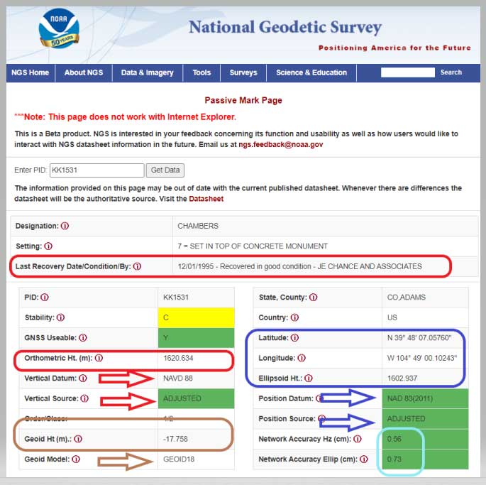 NGS releases beta tool for obtaining geodetic information