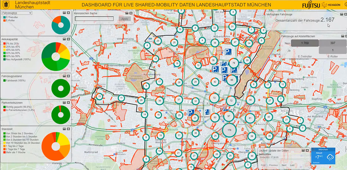 Hexagon selected by Munich for shared mobility solution