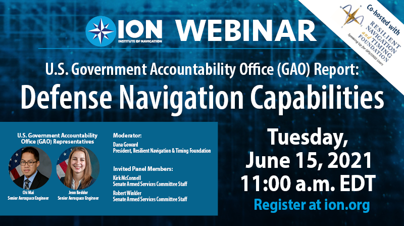 Controversial GAO report on DOD nav webinar June 15
