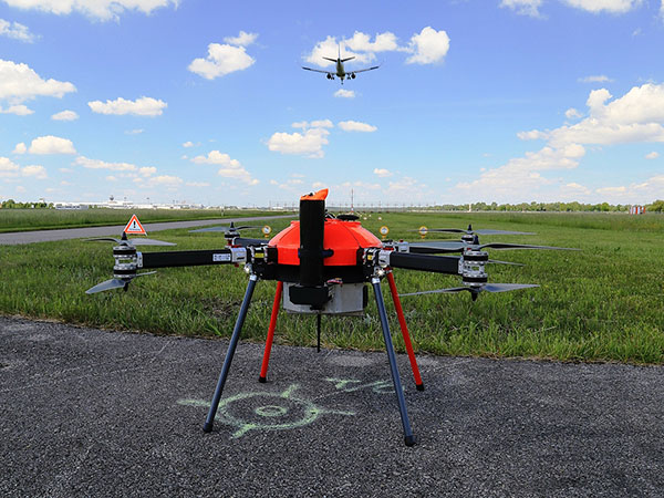 Drones team with fighter aircraft and help inspect airports