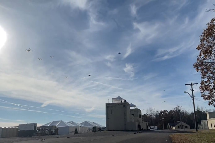 Raytheon swarm enables one operator to guide 100+ drones