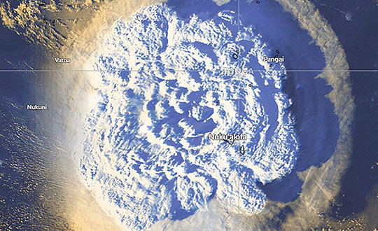GNSS shows how volcanic eruptions cause ionospheric disruptions