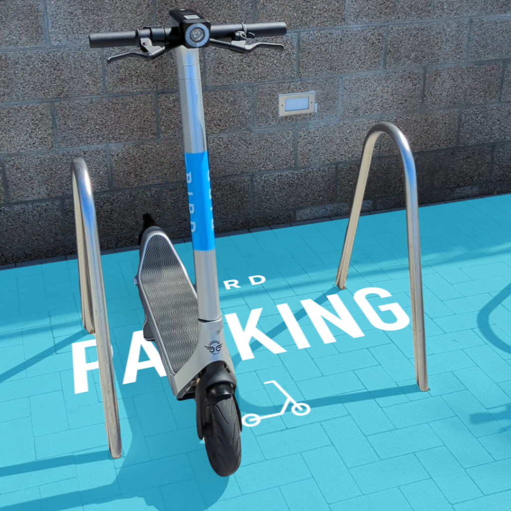 Bird uses the ARCore Geospatial API to enable a scooter parking app. (Image: Bird)