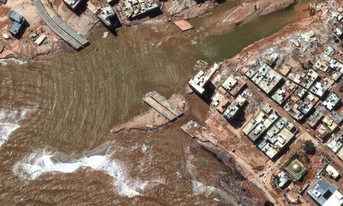 Satellite imagery released in response to Libya flooding