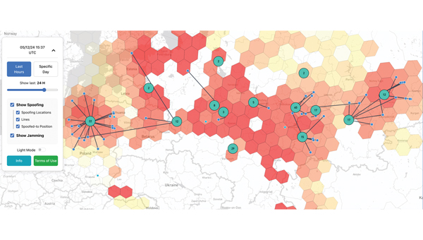 GPS spoofing and jamming tracker map
