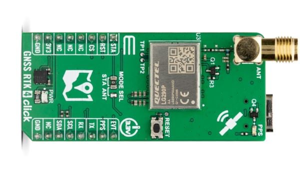 GNSS RTK 4 Click board achieves sub-meter positioning accuracy
