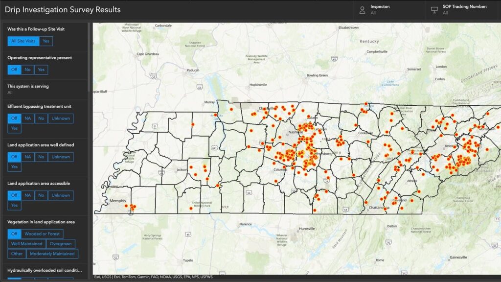 The drip dispersal system audit documented all results from more than 400 site visits.