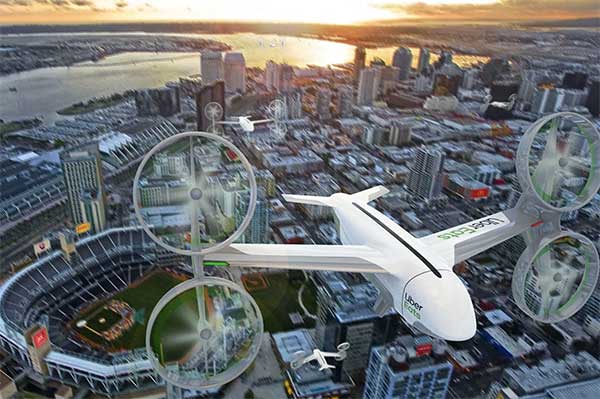 Uber unveils food-delivery drone