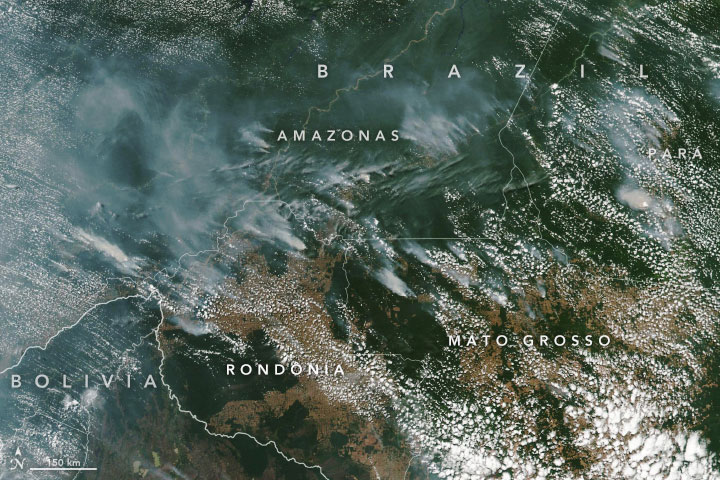 Amazon fires in Brazil can be seen from space